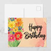 ハッピーバースデー ポストカード (正面/裏面)