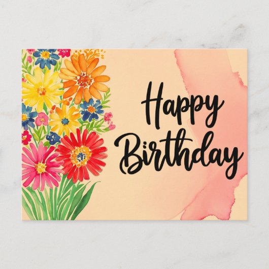 ハッピーバースデー ポストカード (正面)