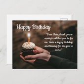 ハッピーバースデー ポストカード (正面/裏面)