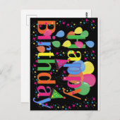 ハッピーバースデー ポストカード (正面/裏面)