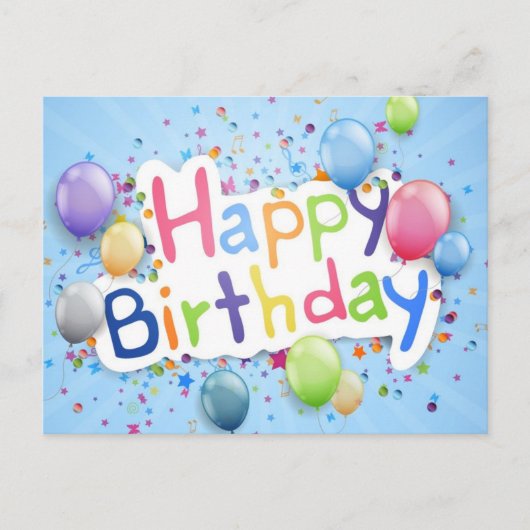 ハッピーバースデー ポストカード (正面)