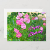 ハッピーバースデー ポストカード (正面/裏面)