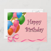ハッピーバースデー ポストカード (正面/裏面)