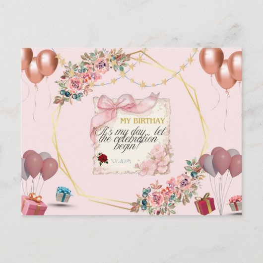 ハッピーバースデー ポストカード (正面)