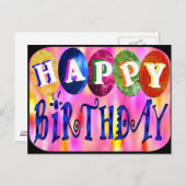 ハッピーバースデー ポストカード (正面/裏面)