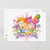 ハッピーバースデー ポストカード (正面/裏面)