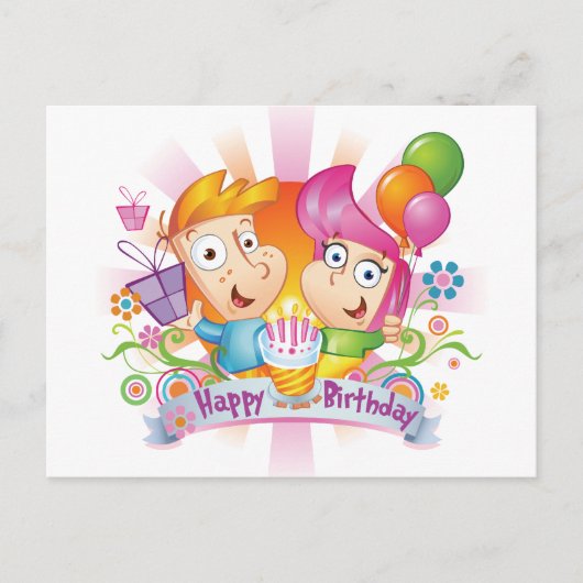 ハッピーバースデー ポストカード (正面)