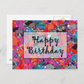 ハッピーバースデー ポストカード (正面/裏面)