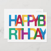 ハッピーバースデー ポストカード (正面/裏面)