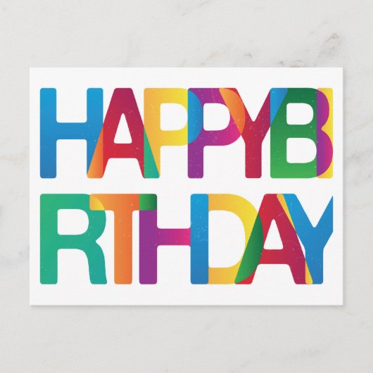 ハッピーバースデー ポストカード (正面)