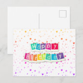 ハッピーバースデー ポストカード (正面/裏面)