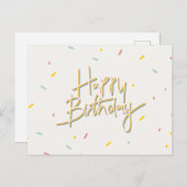 ハッピーバースデー ポストカード (正面/裏面)
