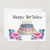 ハッピーバースデー ポストカード (正面/裏面)