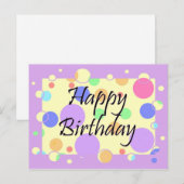 ハッピーバースデー ポストカード (正面/裏面)