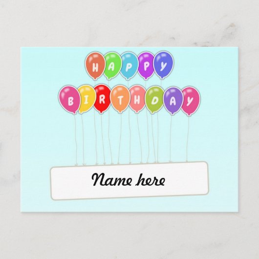 ハッピーバースデー ポストカード (正面)