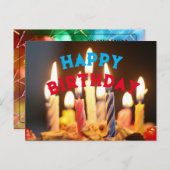 ハッピーバースデー ポストカード (正面/裏面)