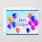 ハッピーバースデー ポストカード (正面/裏面)