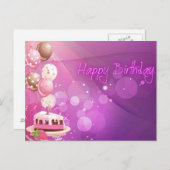 ハッピーバースデー ポストカード (正面/裏面)