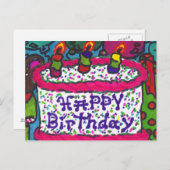 ハッピーバースデー ポストカード (正面/裏面)