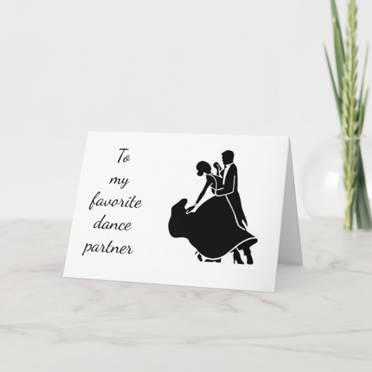 ハッピーバースデー「マイお気に入りの・ダンス・パートナー」(最新) カード (正面)
