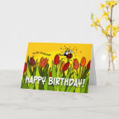 ハッピーバースデー – マイソ親愛ンへ カード (黄色い花)