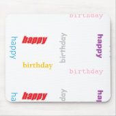 ハッピーバースデー マウスパッド (正面)