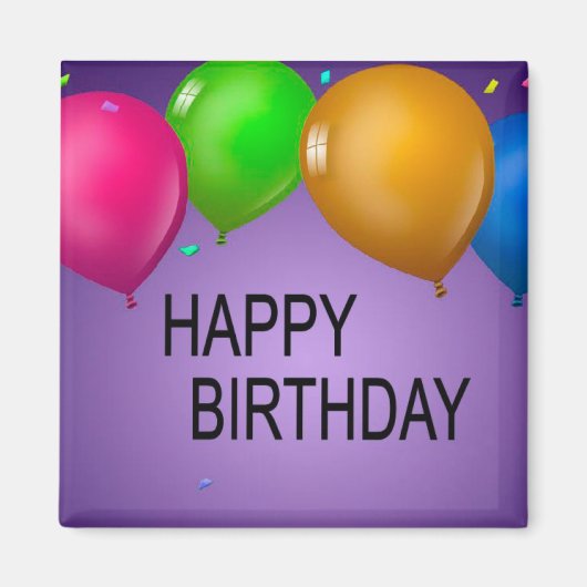 ハッピーバースデー マグネット (正面)