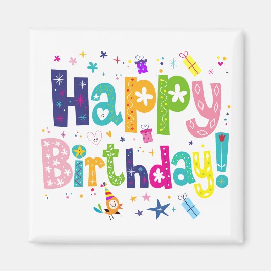 ハッピーバースデー マグネット (正面)