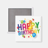 ハッピーバースデー マグネット (正面/裏面)