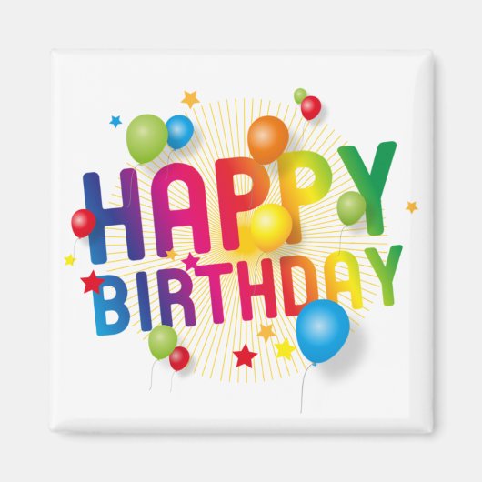 ハッピーバースデー マグネット (正面)