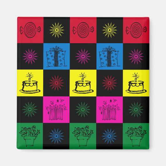 ハッピーバースデー マグネット (正面)