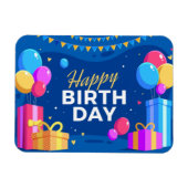 ハッピーバースデー マグネット (横)