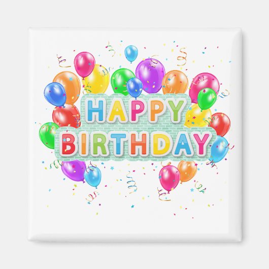 ハッピーバースデー マグネット (正面)