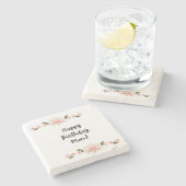 ハッピーバースデー、ママ ストーンコースター (横)