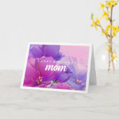 ハッピーバースデー、ママ。水彩花絵画の カード (黄色い花)