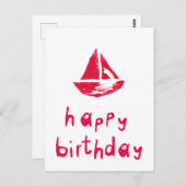 ハッピーバースデー・ミット・ブート ポストカード (正面/裏面)