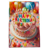 ハッピーバースデー ミディアムペーパーバッグ (正面)