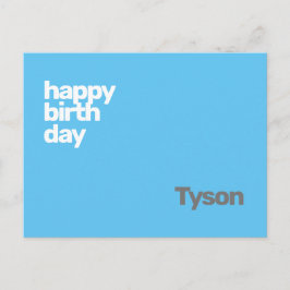 ハッピーバースデー ミニマル シンプル モダン ポストカード