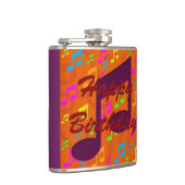 ハッピーバースデー – ミュージックビニール包まれたフラスコ フラスク (右)