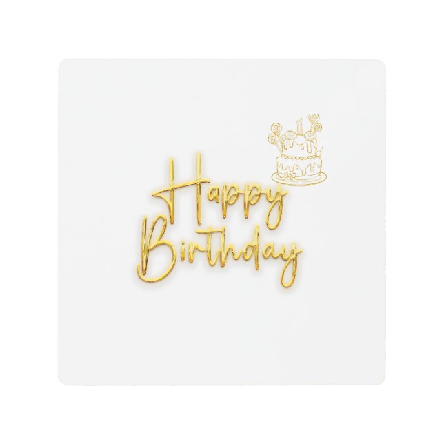 ハッピーバースデー メタルプリント (正面)