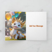 ハッピーバースデー/メッセージの追加：-)カード カード (内部)