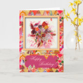 ハッピーバースデー! モザイクカード カード (黄色い花)