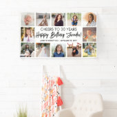 ハッピーバースデー モダン フォト コラージュ パーティー スクリプト 横断幕 (インサイチュ)