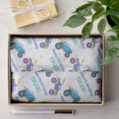 ハッピーバースデー、モンスタートラック名/年齢金ゴールドスター 薄葉紙 (ギフト)