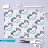 ハッピーバースデー、モンスタートラック名/年齢金ゴールドスター 薄葉紙 (クラフト)