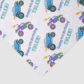 ハッピーバースデー、モンスタートラック、DIY名/年齢ホワイト 薄葉紙 (詳細)