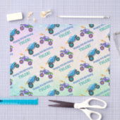 ハッピーバースデー、モンスタートラック、DIY Name & Age、 薄葉紙 (クラフト)