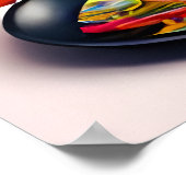 ハッピーバースデー，モンスター，ケーキバルーン | AI Art ポスター (角)