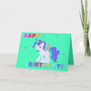 ハッピーバースデー・ユニコーン・カード3 I LOVE UNICORNS カード
