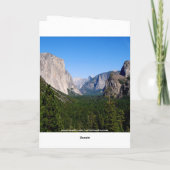 ハッピーバースデー、ヨセミテ国立公園のコラージュ カード (裏面)
